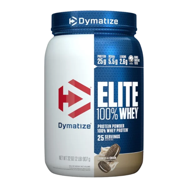 Dymatize Elite 100% Whey Protein Powder Cookies & Cream 2lbs