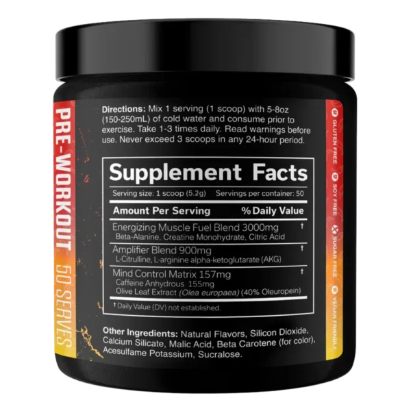 JNX Sports The Curse! Pre-Workout Mango Chili Back