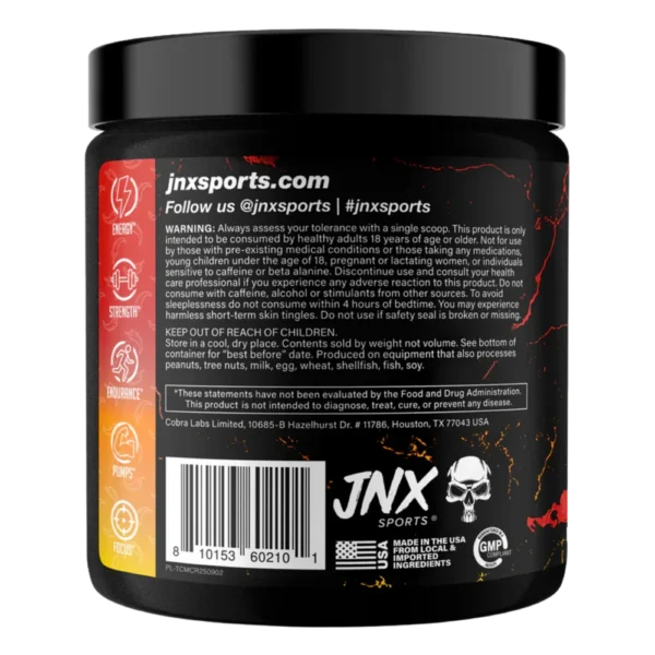 JNX Sports The Curse! Pre-Workout Mango Chili Side View