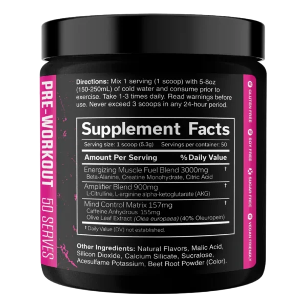 JNX Sports The Curse! Pre-Workout Strawberry Kiwi Back