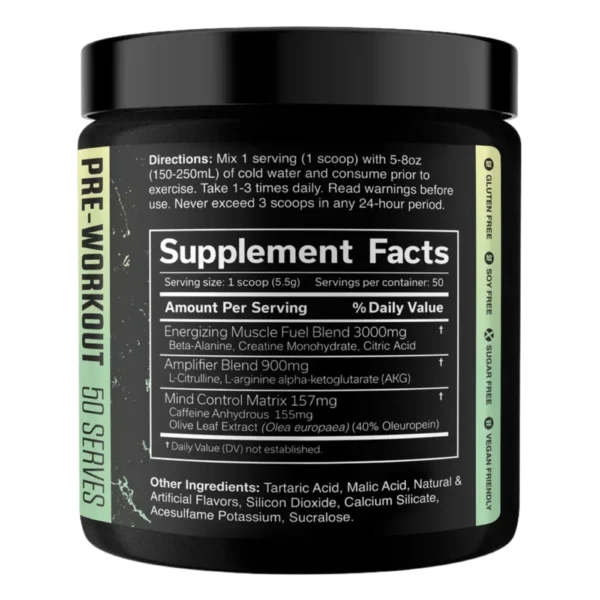 JNX Sports The Curse! Pre-Workout White Grape Back