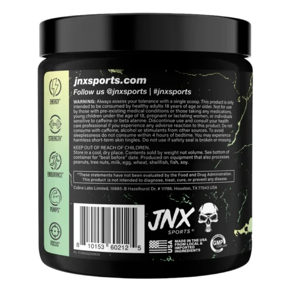 JNX Sports The Curse! Pre-Workout White Grape Side View