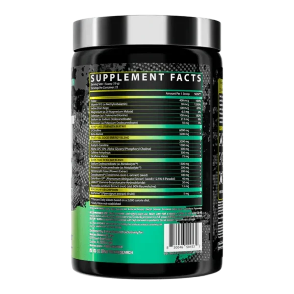 Nutrex Outlift Burn Pre-Workout Maui Twist Back