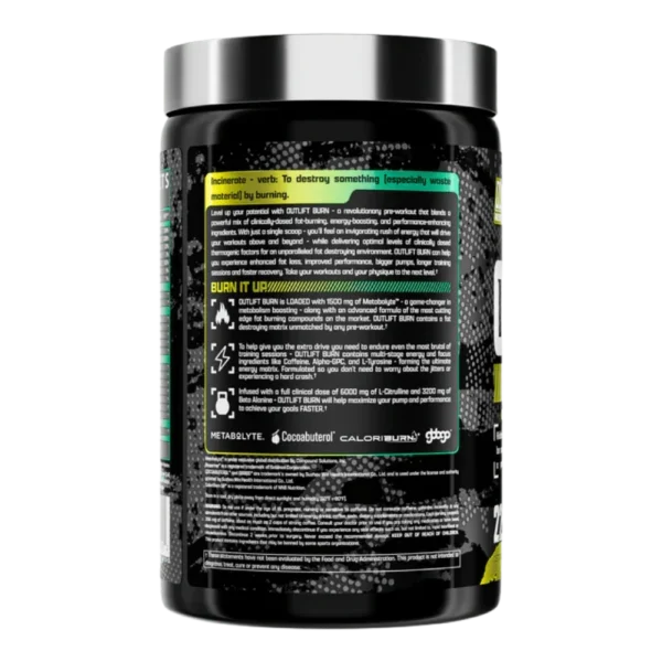 Nutrex Outlift Burn Pre-Workout Maui Twist Side View