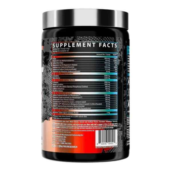Nutrex Outlift Burn Pre-Workout Red White & Merica Back