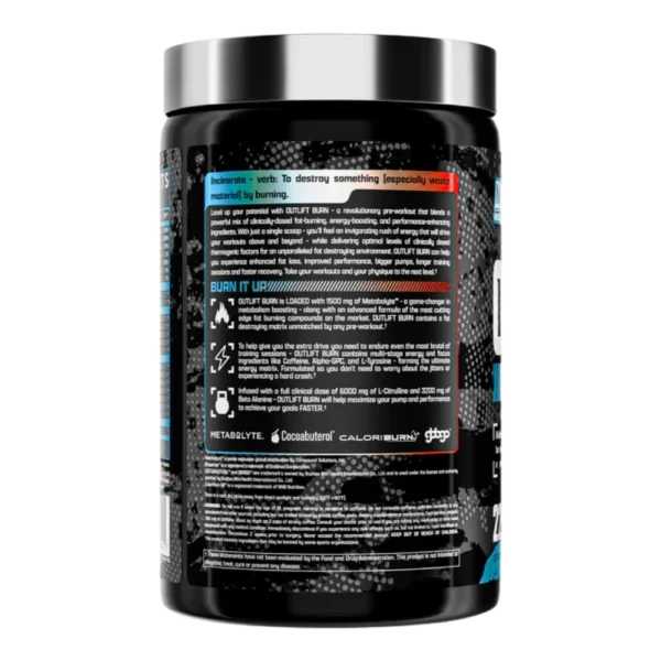 Nutrex Outlift Burn Pre-Workout Red White & Merica Side View