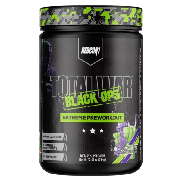 Redcon1 Total War Black Ops Extreme Pre-Workout Sour Gummy Bear