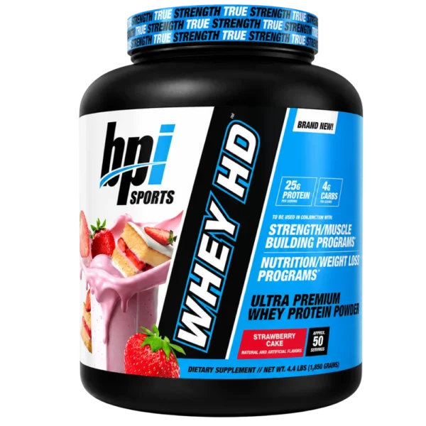 BPI Sports Whey HD Ultra Premium Whey Protein Strawberry Cake