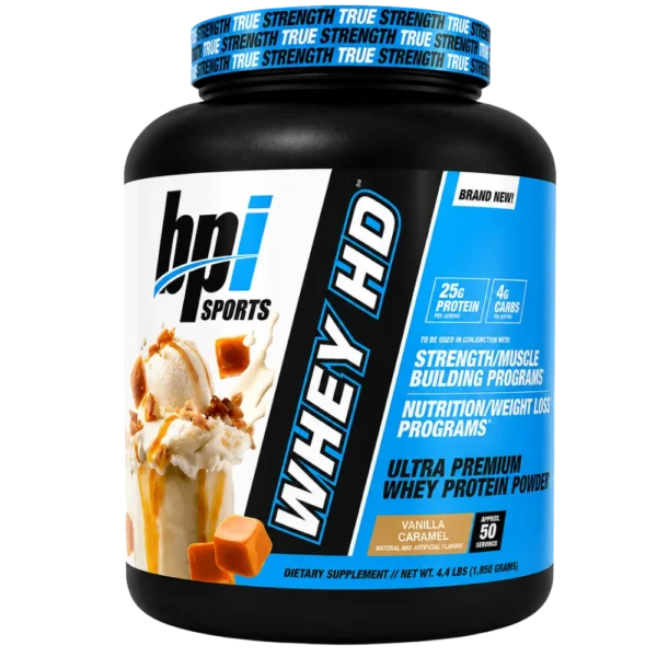 BPI Sports Whey HD Ultra Premium Whey Protein Vanilla Caramel