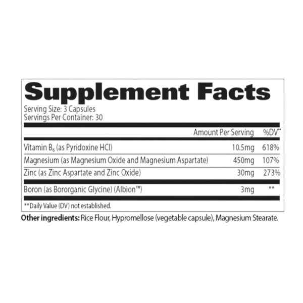 GAT Sport Zmag T 90 Veg Capsules Supplement Facts