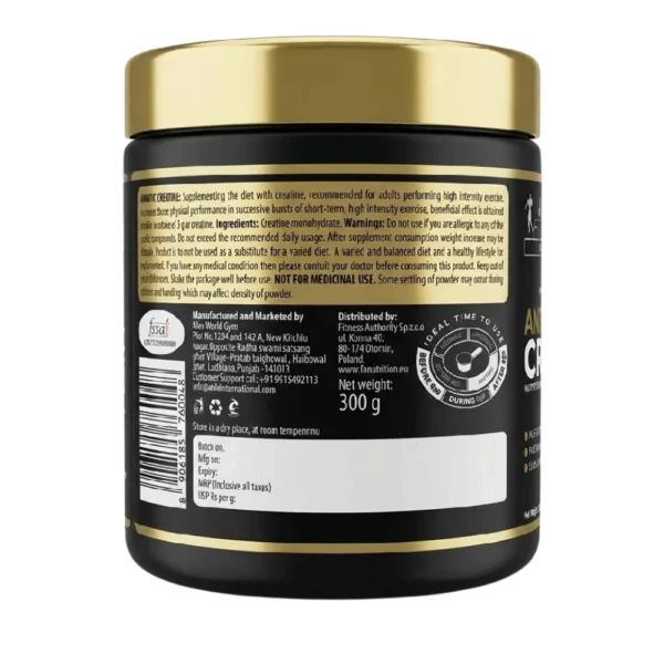 Kevin Levrone Signature Series Black Line Anabolic Creatine 300G Back View