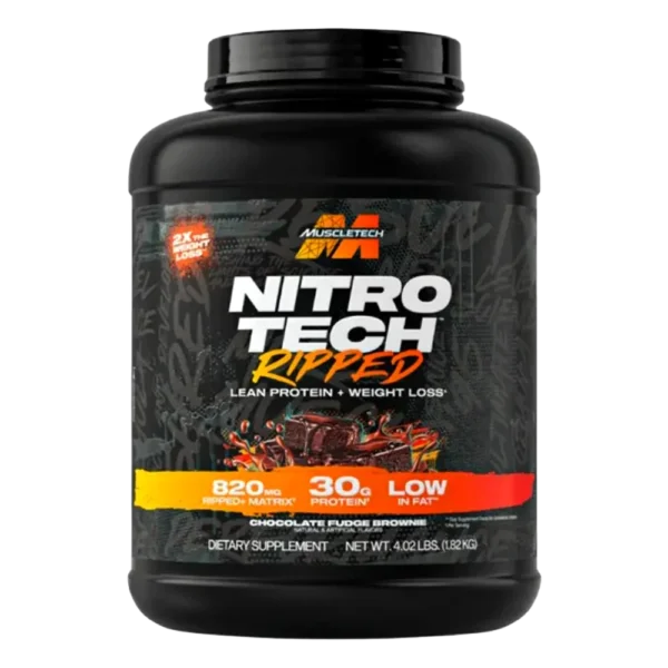 MuscleTech Nitro-Tech Ripped Lean Protein + Weight Loss Chocolate Fudge Brownie
