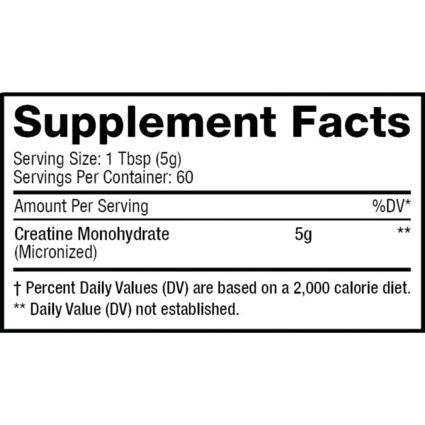 Musclesport Creatine Revolution Supplement Facts