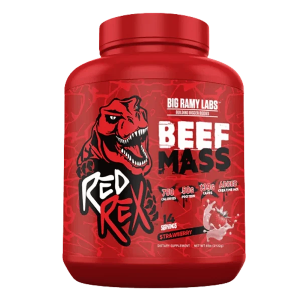 Big Ramy Labs RED REX Beef Mass Gainer Strawberry