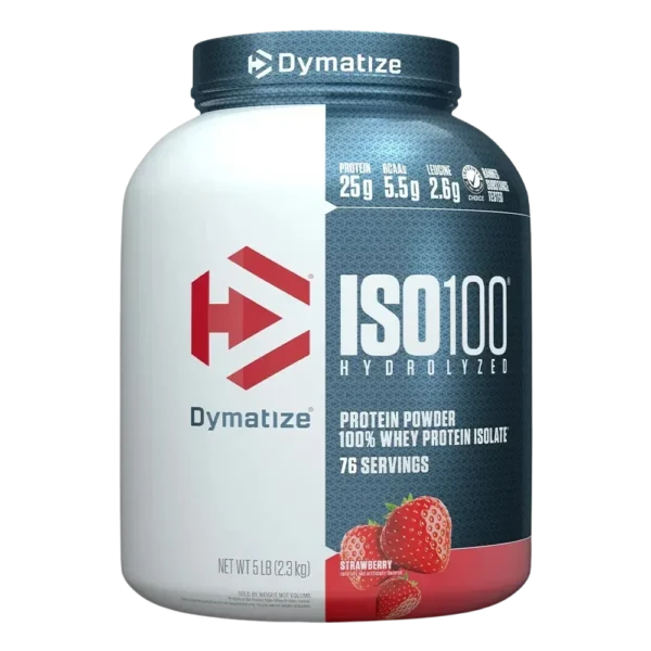 Dymatize ISO100 Hydrolyzed Whey Protein Isolate Chocolate Strawberry 5lbs
