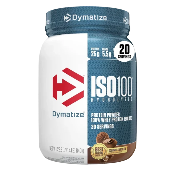 Dymatize ISO100 Hydrolyzed Whey Protein Isolate Gourmet Chocolate 1.4lbs
