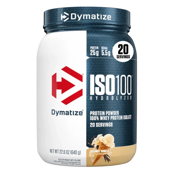 Dymatize ISO100 Hydrolyzed Whey Protein Isolate Gourmet Vanilla 1.4lbs