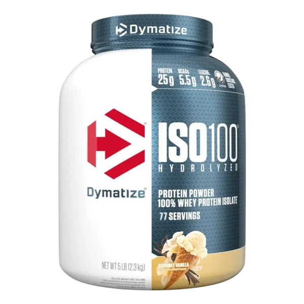 Dymatize ISO100 Hydrolyzed Whey Protein Isolate Gourmet Vanilla 5lbs