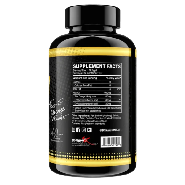 Dynamik Muscle Omega 3 Fish Oil Back
