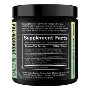 JNX Sports The Curse Pre-Workout White Grape Back