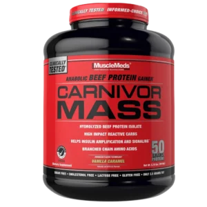 MuscleMeds Carnivor Mass Anabolic Beef Protein Gainer Vanilla Caramel