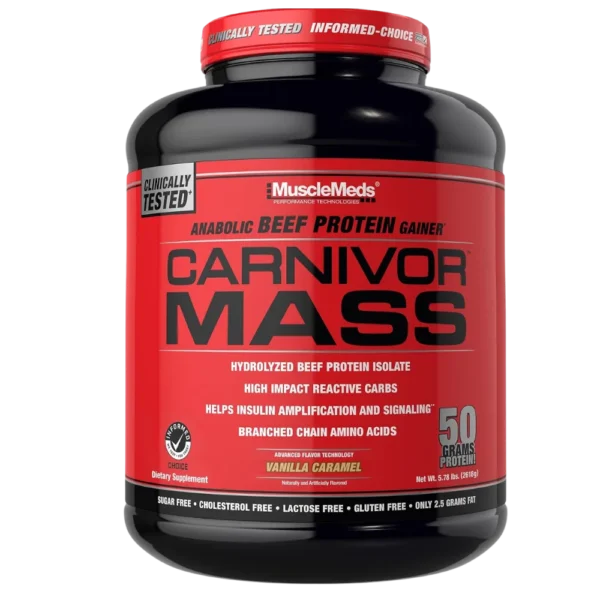 MuscleMeds Carnivor Mass Anabolic Beef Protein Gainer Vanilla Caramel