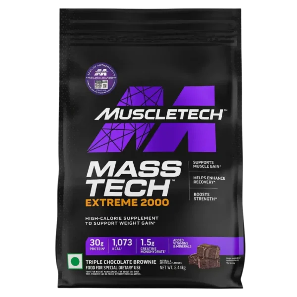 MuscleTech Mass Tech Extreme 2000 12lbs Triple Chocolate Brownie