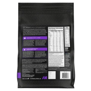 MuscleTech Mass Tech Extreme 2000 12lbs Vanilla Milkshake Back