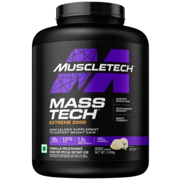MuscleTech Mass Tech Extreme 2000 3kg Vanilla Milkshake