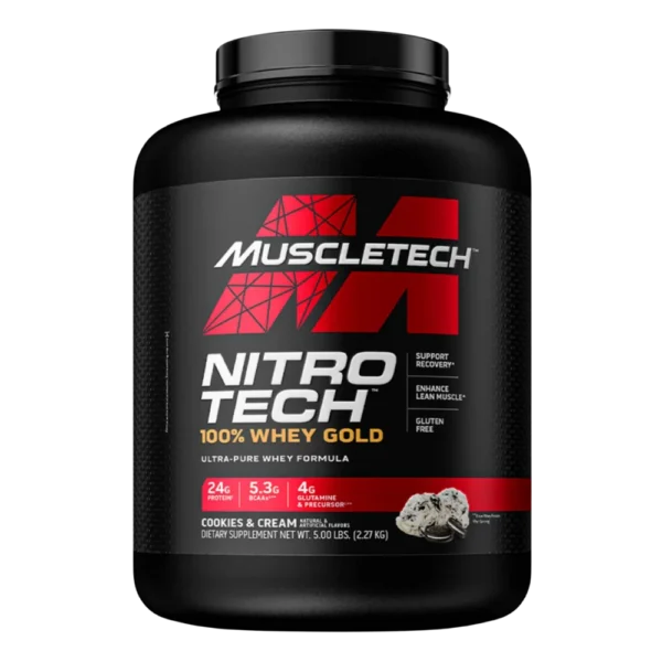 MuscleTech Nitro-Tech 100% Whey Gold Cookies & Cream 5 lbs