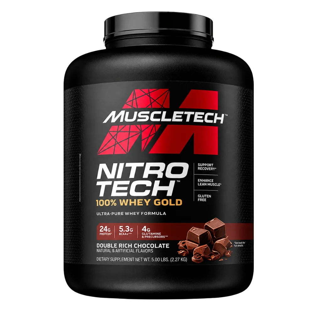 MuscleTech Nitro-Tech 100% Whey Gold Double Rich Chocolate 5 lbs