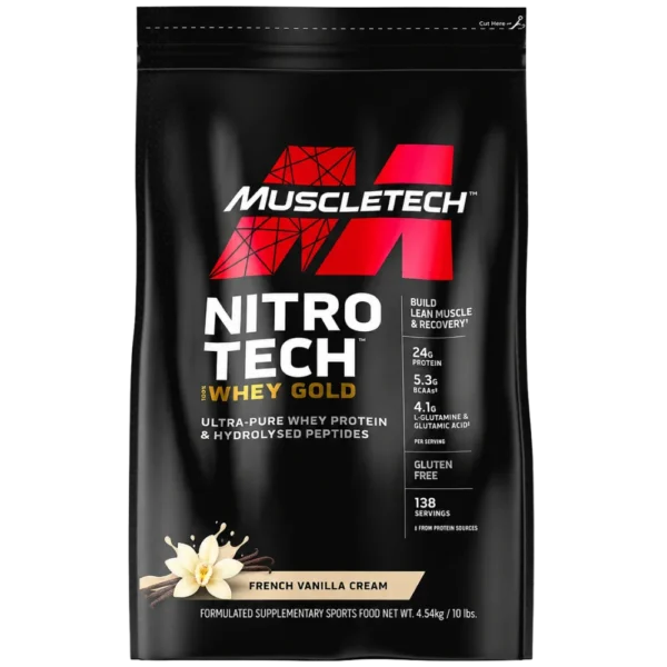 MuscleTech Nitro-Tech 100% Whey Gold French Vanilla Cream 10 lbs