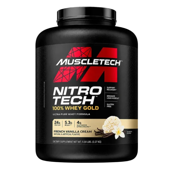MuscleTech Nitro-Tech 100% Whey Gold French Vanilla Cream 5 lbs