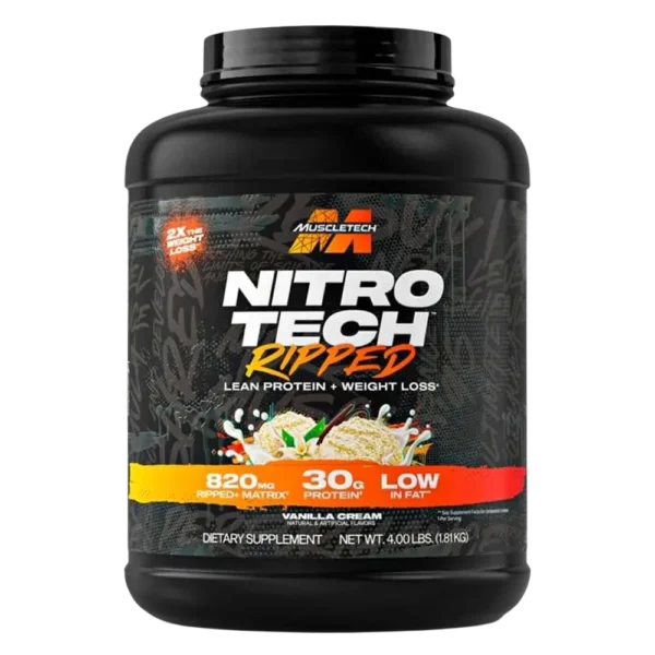 MuscleTech Nitro-Tech Ripped Lean Protein + Weight Loss Vanilla Cream
