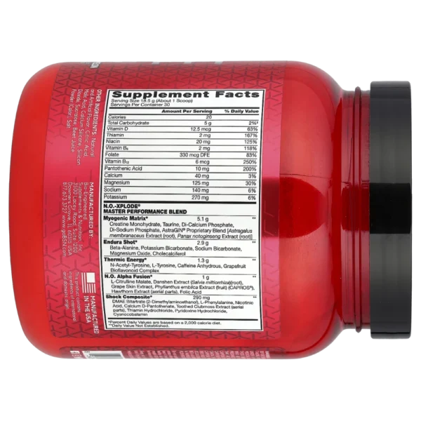 N.O.-Xplode Legendary Pre Workout Back