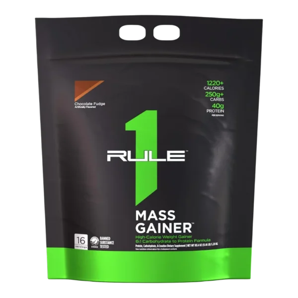 Rule 1 Mass Gainer Chocolate Fudge 12 LBS