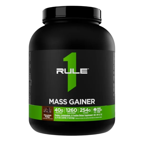Rule 1 Mass Gainer Chocolate Fudge 6 LBS