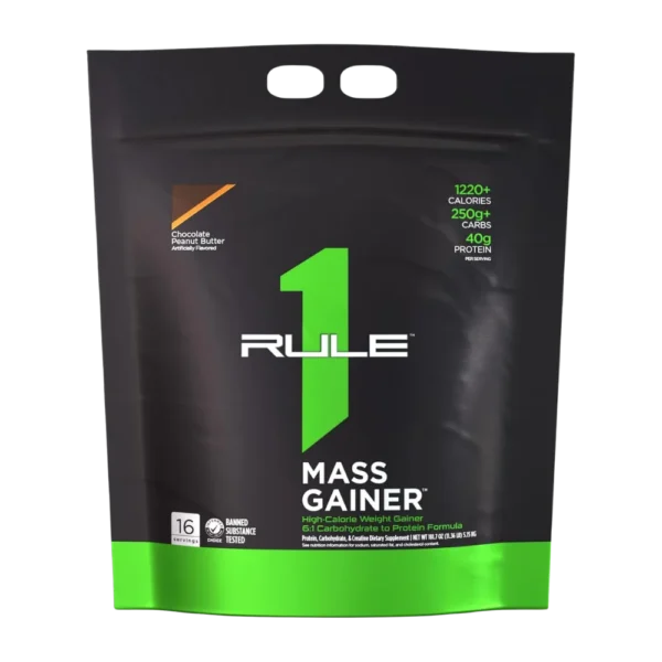 Rule 1 Mass Gainer Chocolate Peanut Butter 12 LBS