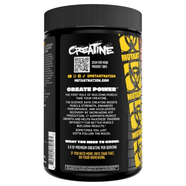 Mutant Creatine Monohydrate 300g Back Side